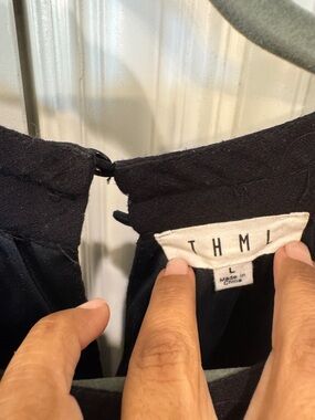 THML Black Maxi Dress with Simple Neckline